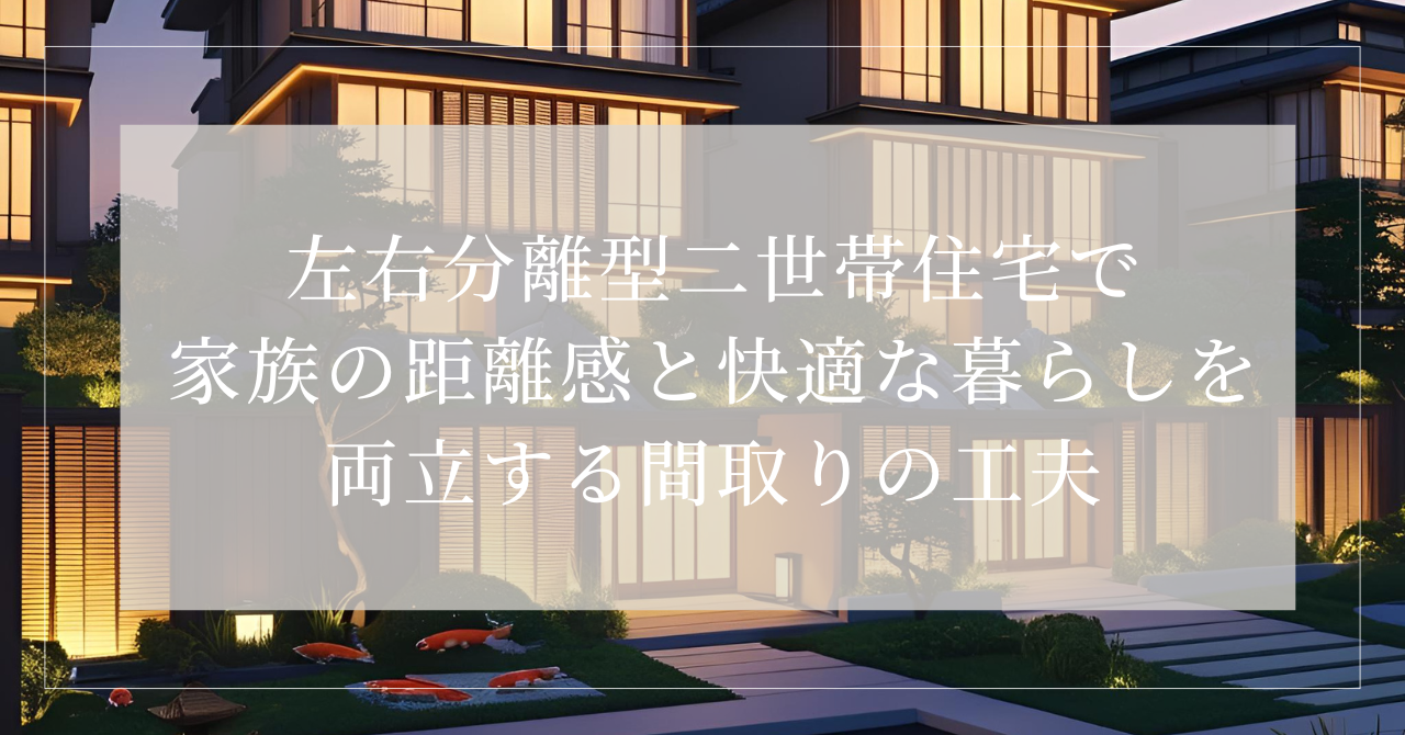 二世帯住宅 左右分離 間取り